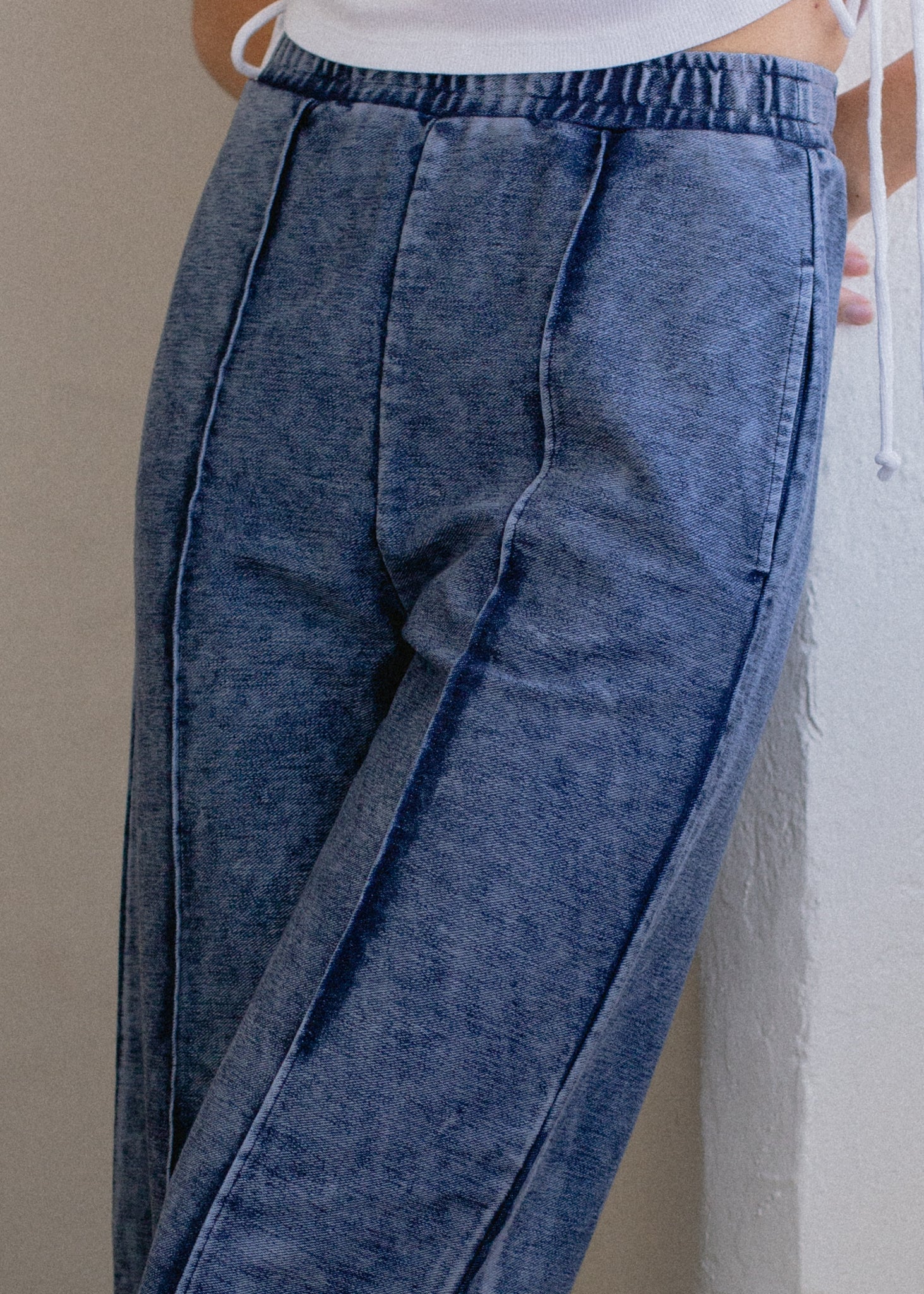Indigo Pintuck Pant