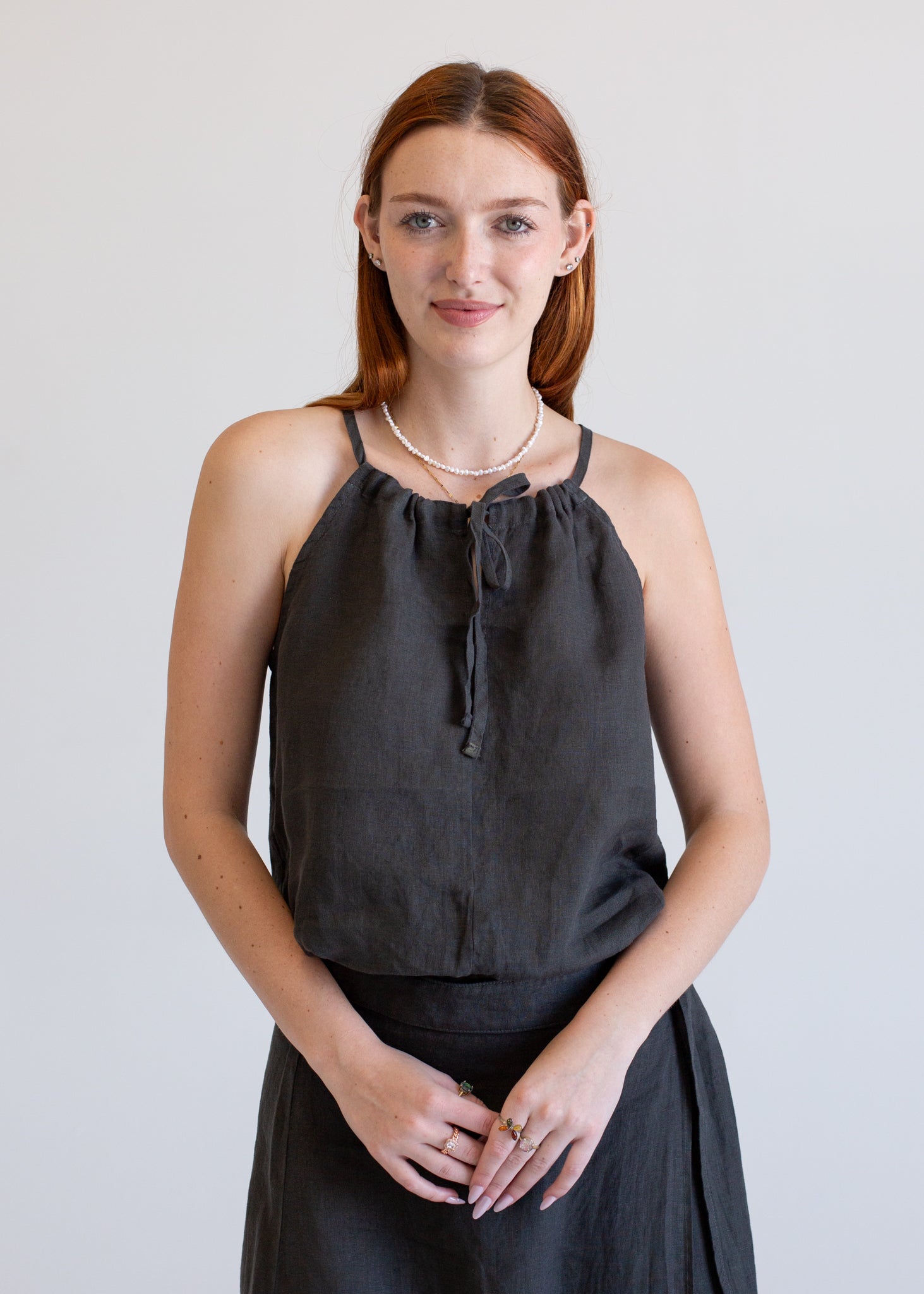 Linen Halter Tank