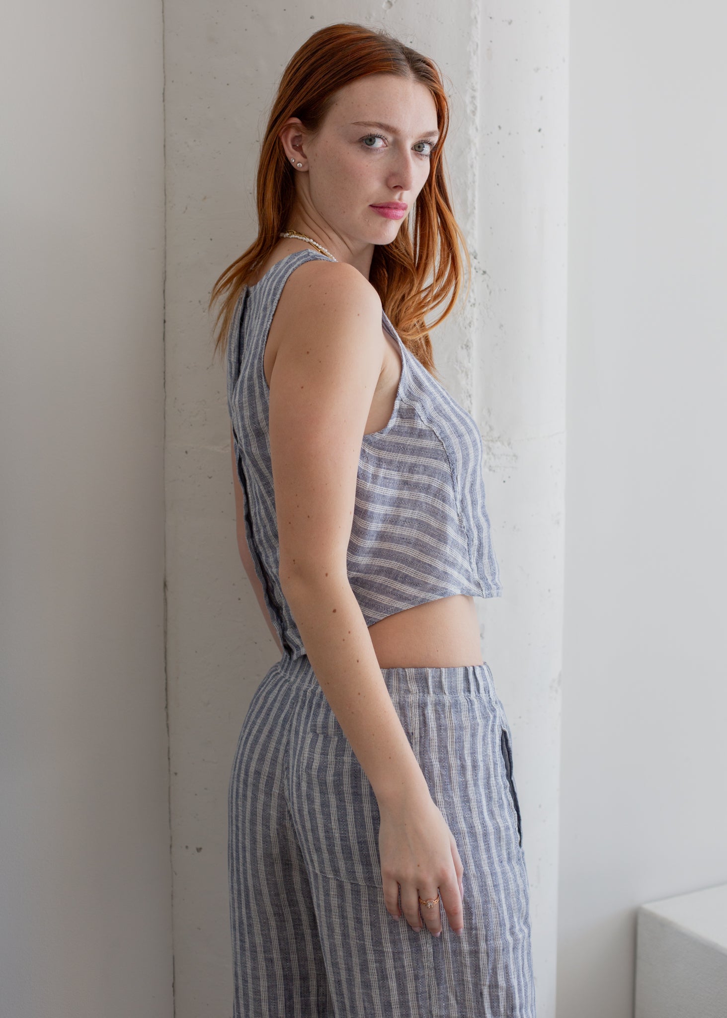 Linen Pull-On Barrel Pant