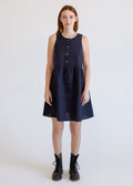 Linen Sleeveless Smock Dress